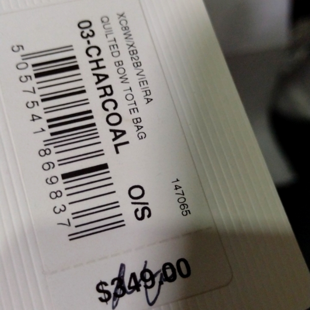 Ted Baker London Dove Grey Quilted Bow Bag 🛍️ NWT - Picture 3 of 11